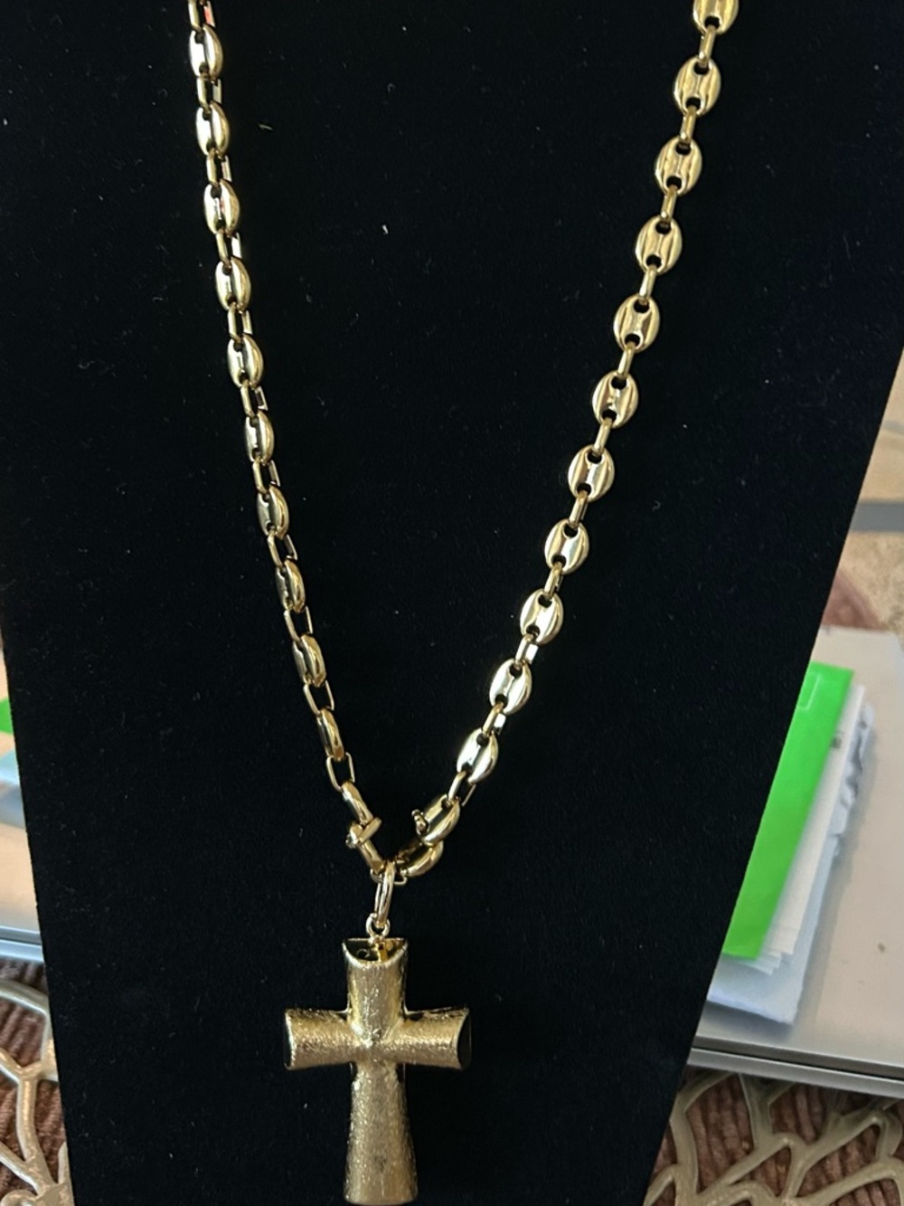 Gold Cross Pendant Necklace - Women Jewelry